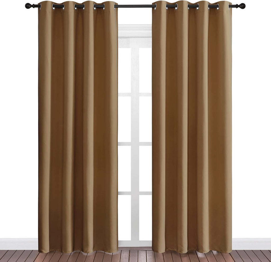 Nicetown Sleek Blackout Curtains 86 inches Length for Small Windows, Noise Reducing and Block Draft Panels for Door Doorway Laundry Office…