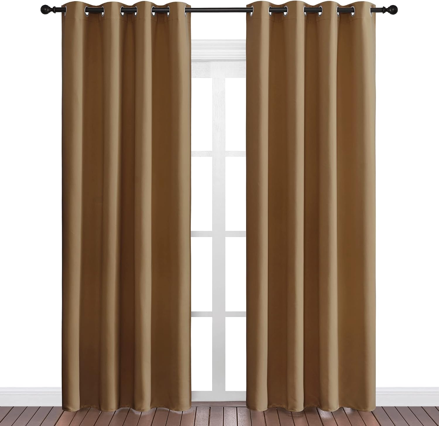 Nicetown Sleek Blackout Curtains 86 inches Length for Small Windows, Noise Reducing and Block Draft Panels for Door Doorway Laundry Office…