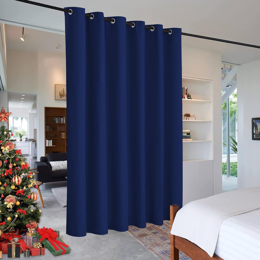 RYB HOME Extra Wide Curtain - Blackout Room Divider Curtain Heavy Weight Space Separation Backdrop Room Darkening Curtains for Bedroom…