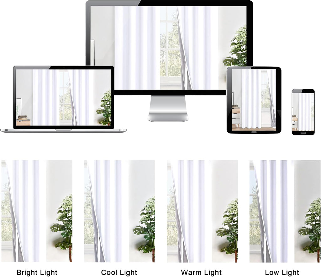 Xwzo 100% Blackout Curtains with Tiebacks- 2 Thick Layers Completely Shaded Window Treatment Thermal Insulated Lined Drapes with Grommets f…