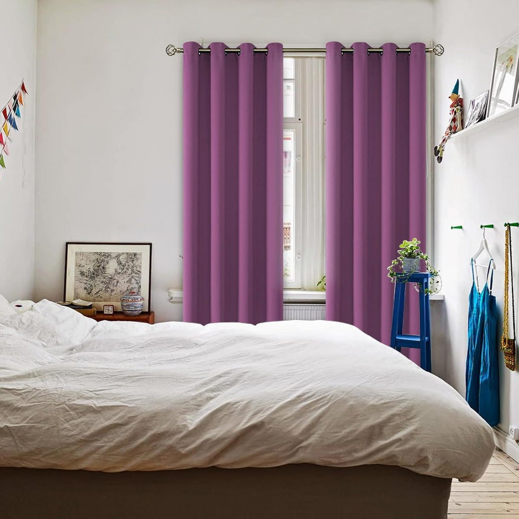 BGment Room Darkening Curtains 72 Inches Long - Grommet Thermal Insulated Drapes Window Treatment Curtains for Bedroom, 2 Panels, 52 x 72 I…