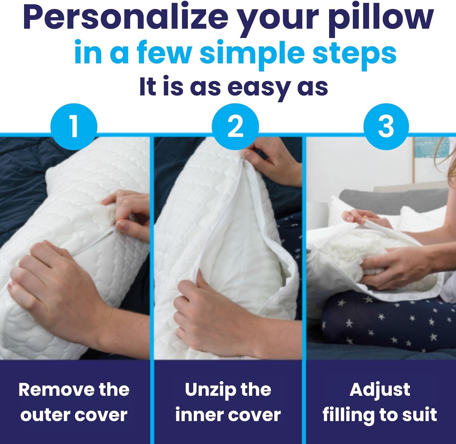 Sidney Sleep Mini Travel Size Neck Pillow - Knee, Back Lumbar and Support - Small Curved Pillow - 14 x 19 Inches - Adjustable Loft…
