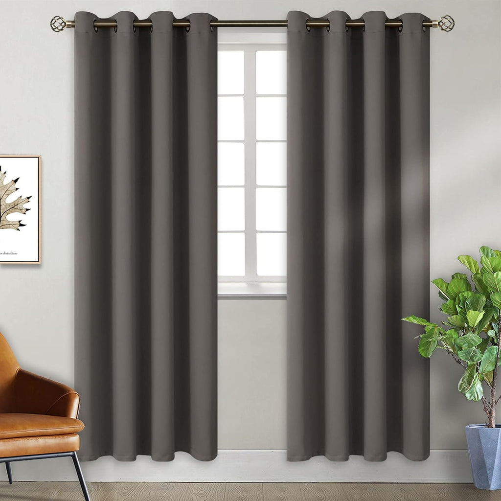 BGment Blackout Curtains for Bedroom - Grommet Thermal Insulated Room Darkening Curtains for Living Room, Set of 2 Panels, Each 55 x 96 Inc…