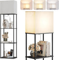 SUNMORY Large Size Floor Lamp with Shelves, 4-Tier Modern Standing Lamp with 3 Color Temperature Bulb, Tall Floor Lamp with Shelf, Corner…