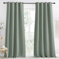 NICETOWN Blackout Greyish Green Curtain 96 inch Length for Bedroom, W55 x L96, 1 Panel, Thermal Insulated Grommet Room Darkening Window…