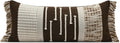 Aibuhome Decorative Lumbar Pillow Cover 12x28, Boho Woven Farmhouse Cotton Linen Cushion Case with Tassels & Hidden Zipper, Lumbar Throw Pi…