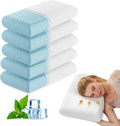 Olixis Memory Foam Pillows for Sleeping 5 Pack Queen Size Bed Pillows for Adults with Removable Washable Cover Breathable Mesh Gel Cooling…