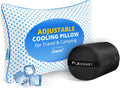Fulocean Small Cooling Memory Foam Travel Pillows for Airplanes Sleeping, Compressible Camping Pillow, Mini Adjustable Shredded Foam Bed Pi…