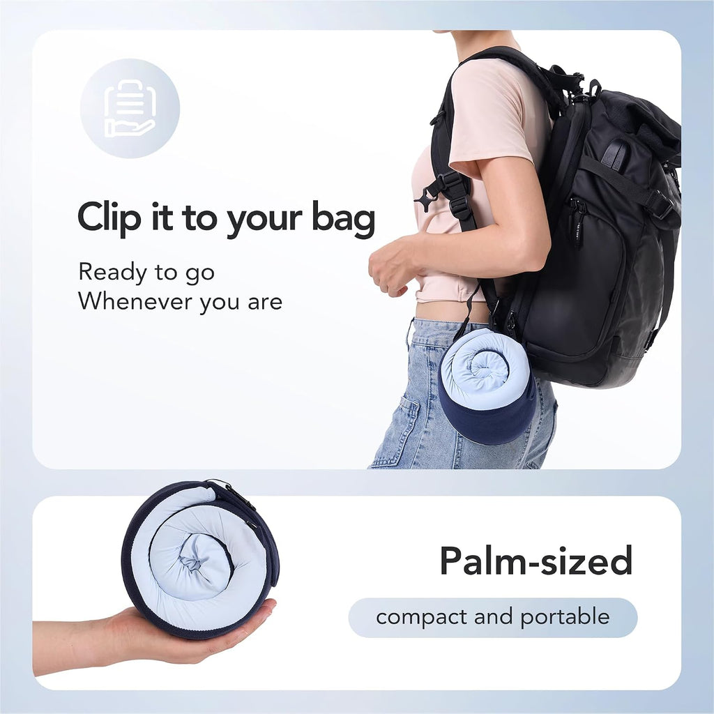 KPNEOL Travel Pillow, 100% Pure Memory Foam Travel Neck Pillow Airplane Neck Support Ergonomic Design for Traveling Suitable for…