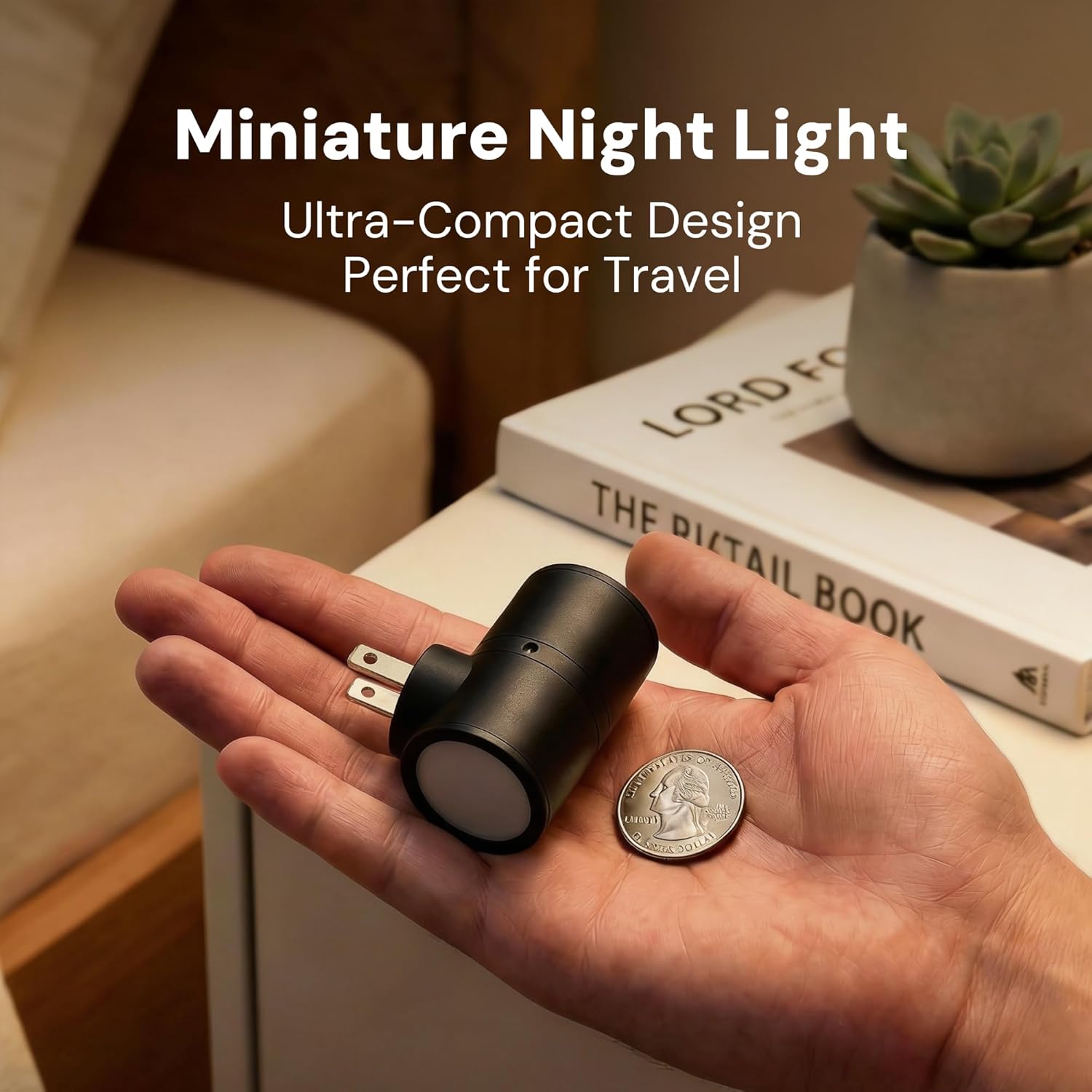 L LOHAS LED Night Light, Night Lights Plug into Wall, Light Sensor, 2 Level Brightness, Soft White 3000K, Mini Rotating Nightlight Plug…