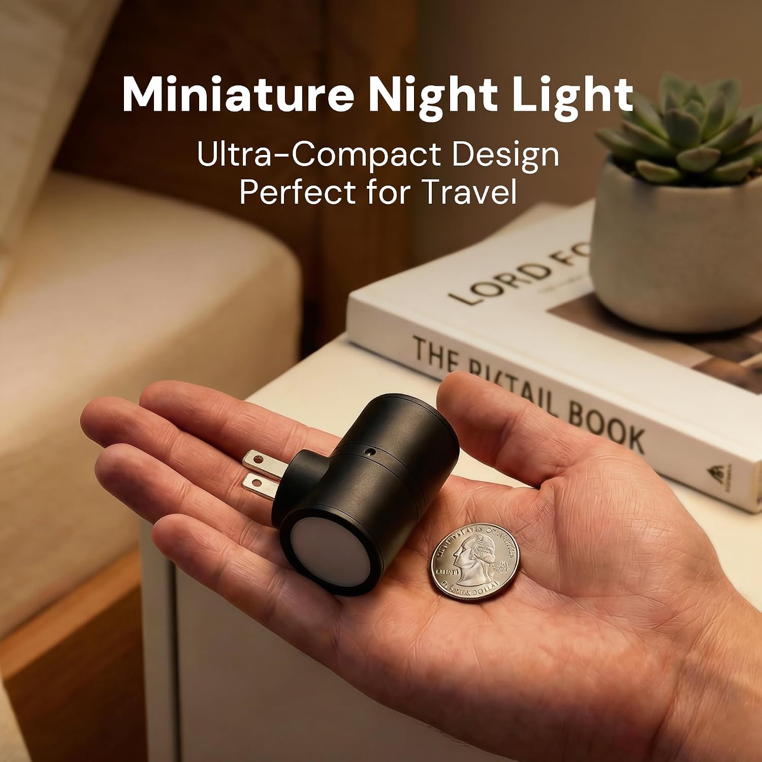L LOHAS LED Night Light, Night Lights Plug into Wall, Light Sensor, 2 Level Brightness, Soft White 3000K, Mini Rotating Nightlight Plug…