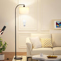 Ambimall Arc Floor Lamp with Remote and Stepless Dimmable Bulb, Colors Temperature & Brightness Adjustable, Floor Lamps for Living Room(Whi…