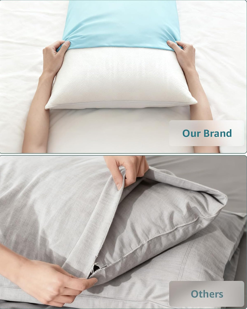 Itartshion Cooling Pillow Cases Queen Size Set of 2, Qmax >=4.5, Cooling Pillowcases for Hot Sleepers, Cool Pillow Covers with Envel…
