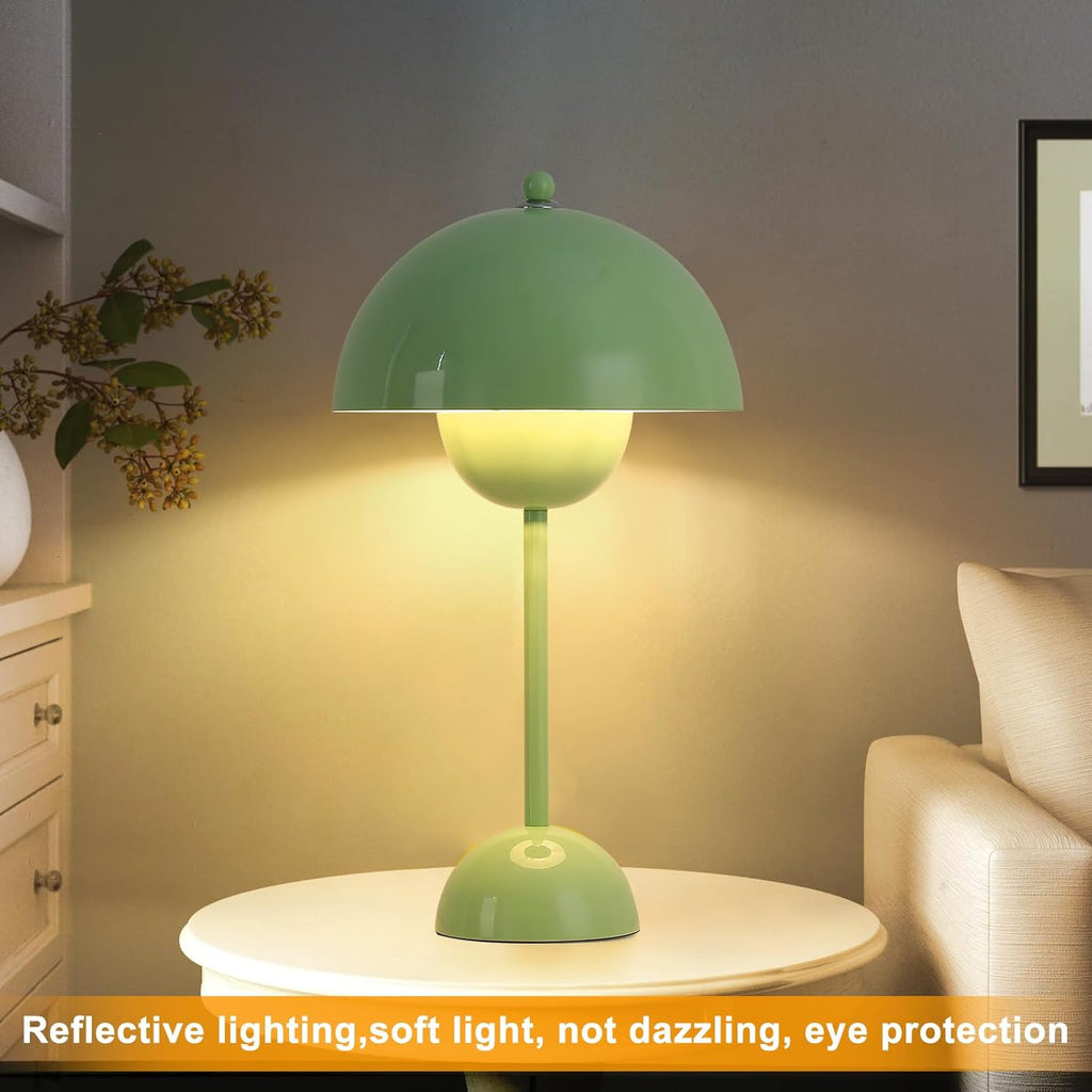 COSYLUX Modern Small Table Lamp for Bedroom, Cute Dome Shade Reflecting Light Reading Lamp for Living Room, Kid's Room, Study, Office…