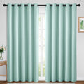 Yakamok Blackout Curtains Room Darkening Thermal Insulated Window Panels, Solid Grommet Top Drapes for Bedroom/Living Room(70Wx84L, Aqua…