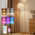 Arc Floor Lamp for Living Room with Smart RGBCW Color Changing Bulbs Dimmable, Stand lamp Compatible with Alexa, Siri, Google Voice & App…