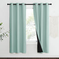 Nicetown Aqua Blue 100% Blackout Curtain Set, Thermal Insulated & Energy Efficiency Window Draperies for Guest Room, Full Shading Panels fo…