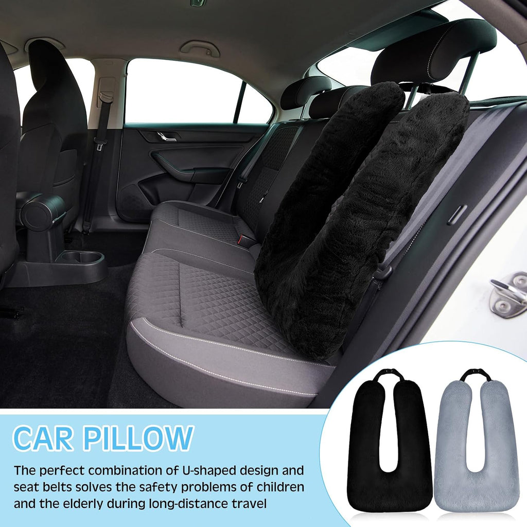 home Barydat 2 Pcs Car Travel Pillow for the Back Seat 28 x 18 in Sleeping Reading Pillows for Distance Travel Car Cushion for Kids Adults…