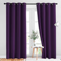 Nicetown Blackout Curtains Drapery Panels - Window Treatment Royal Purple Blackout Curtains/Panels for Bedroom/Living Room Window, 84 inche…