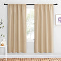 NICETOWN Kitchen Room Darkening Curtains - Panel Home Fashion Thermal Insulated Solid Rod Pocket Curtains for Window(Biscotti Beige, 1…
