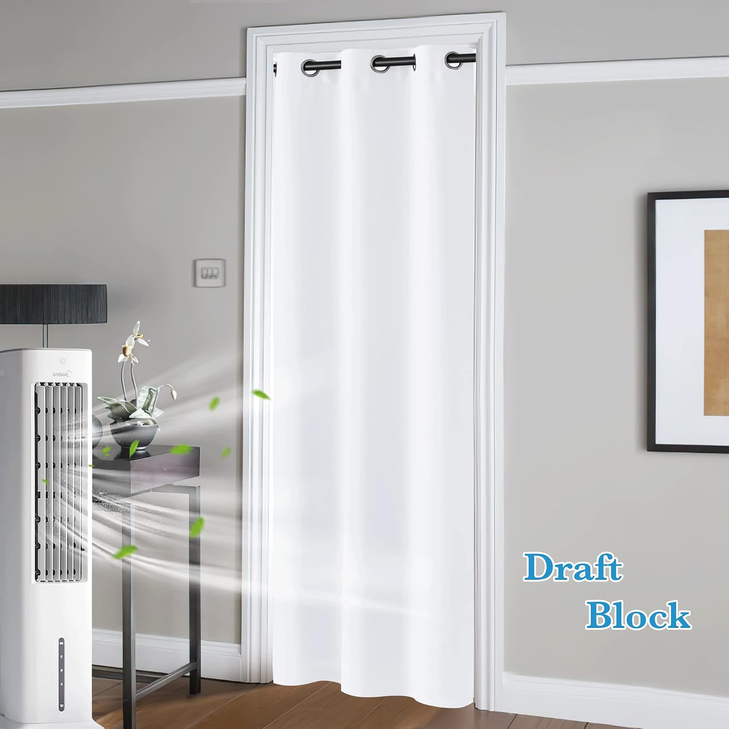 Rybhome RYB HOME Blackout Curtains Thermal Insulating Privacy Temporary Door Curtains for Bedroom Closet Doorway Accordion Door Interior Li…
