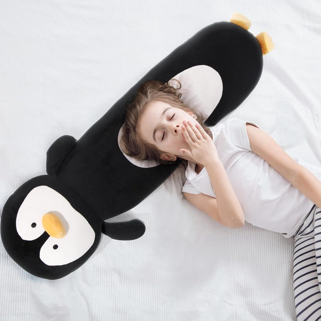 Tianmihou 36 Inch Penguin Plush Toy Soft Body Pillow, Long Giant Penguin Stuffed Animal, Cute Squishy Plushie Gift for Kids Girls and…