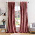 MIULEE Dusty Rose Pink Velvet Curtains Thermal Insulated Blackout Curtain Drapes for Bedroom Living Room Darkening 94 Inches Long…