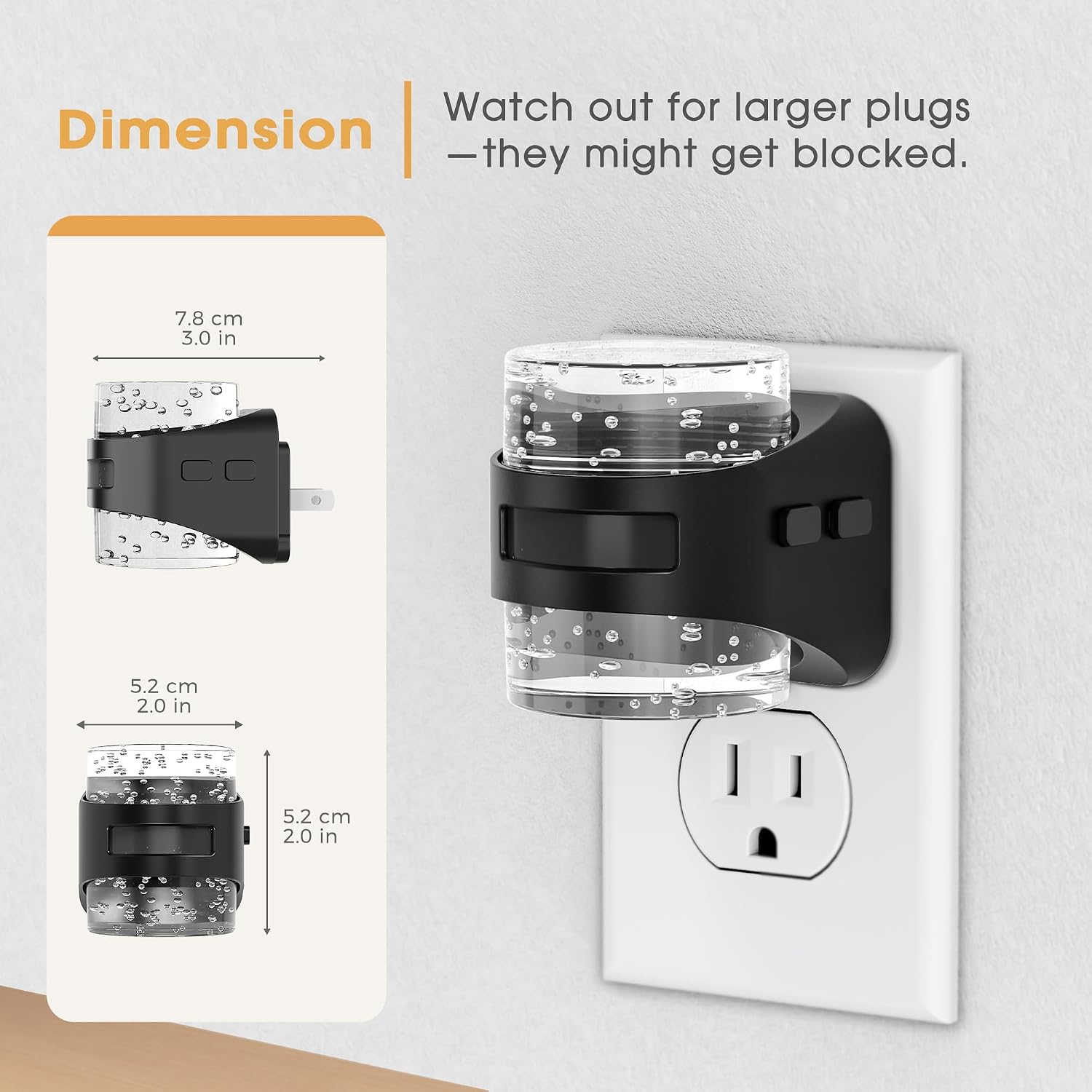 Briignite Motion Sensor Night Light Modern Bubble Night Lights Plug into Wall 5CCT Dimmable Nightlights, Dusk to Dawn Sensor Nightlight…