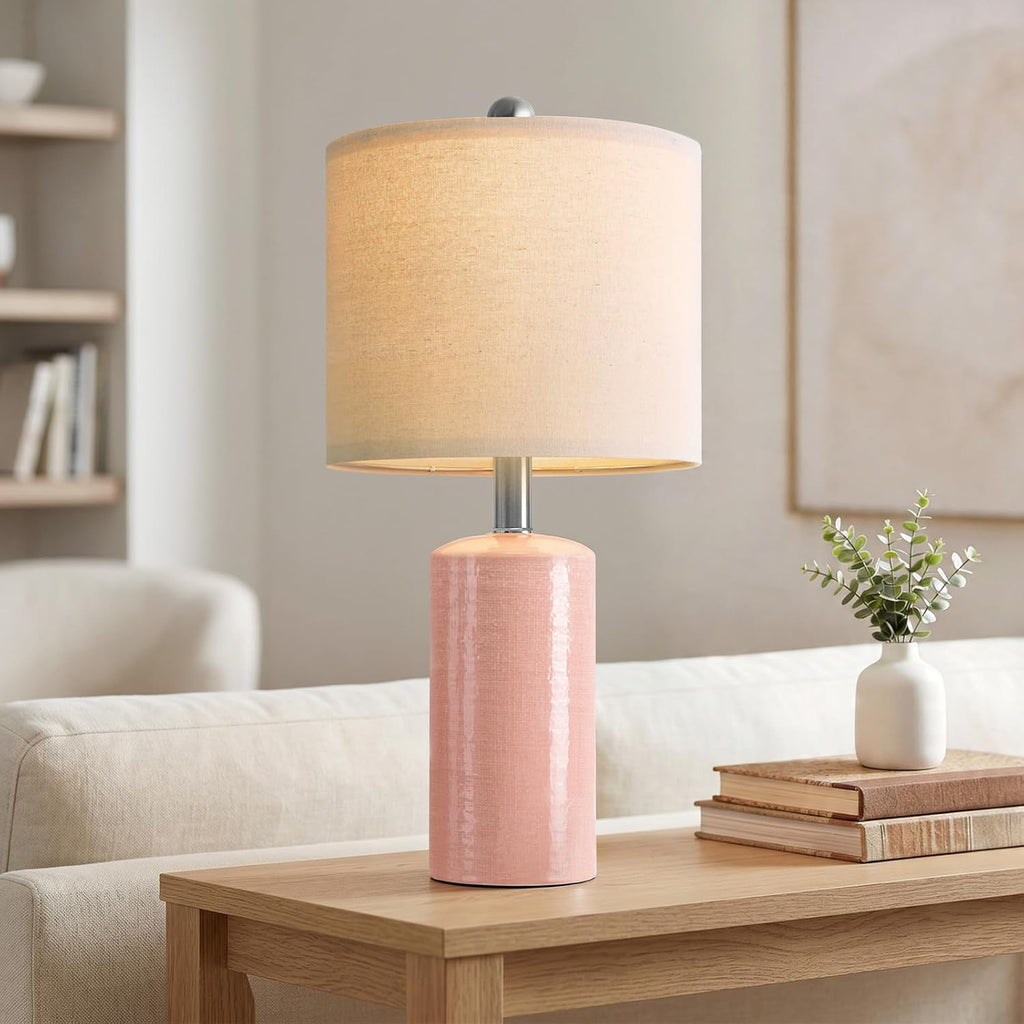 G-SAFAVA 20.5" Small Table Lamps for Living Room Lamp Set of 2 Ceramic Lamps for Bedroom Bedside Lamps Modern Boho Lamps for Night Stands…