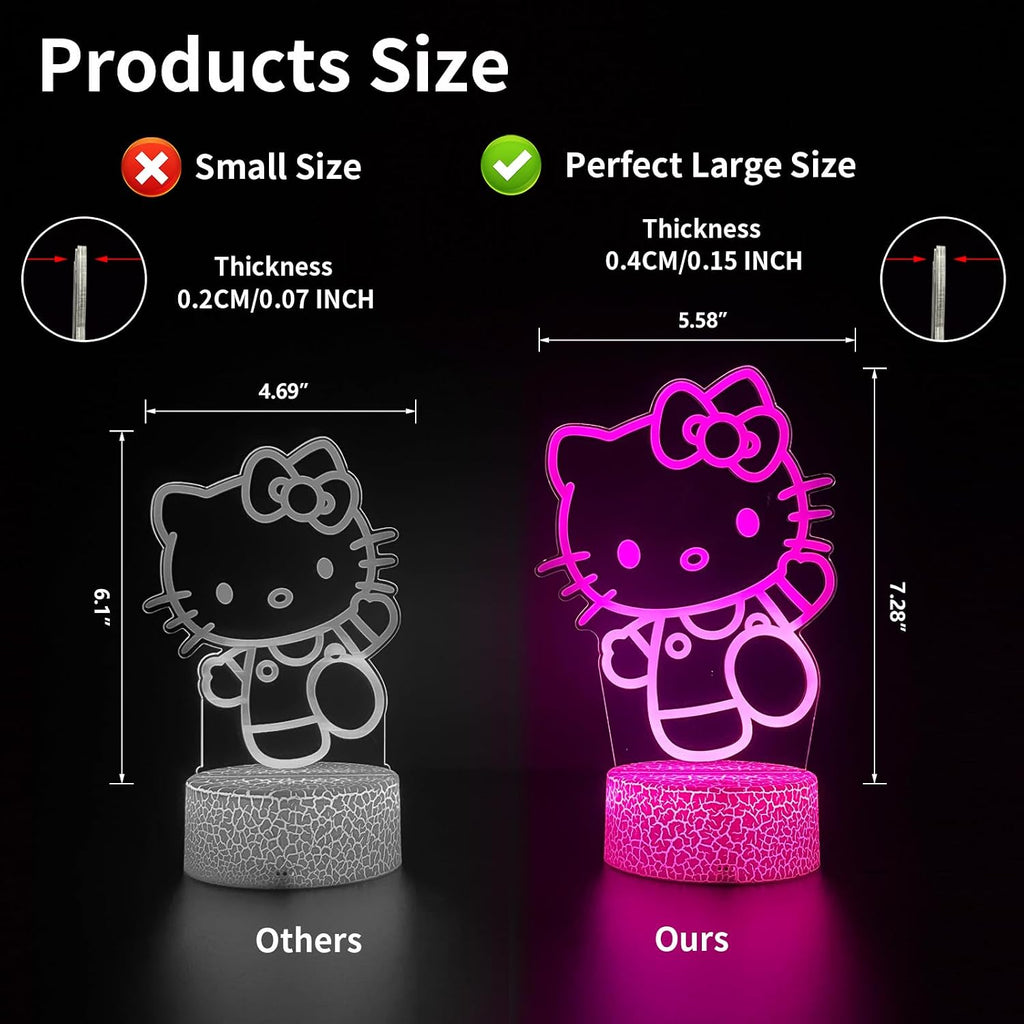 Aihying Cat Night Light Cute Night Light - Anime Charater 16 Color Change Decor Kitty Lamp with Remote, Dim, Timer, Kids Gifts for Christmas…