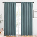 NICETOWN Greyish Blue Blackout Curtains Panels for Window, Thermal Insulated Rod Pocket Blackout Drapes/Draperies for Living Room (2…