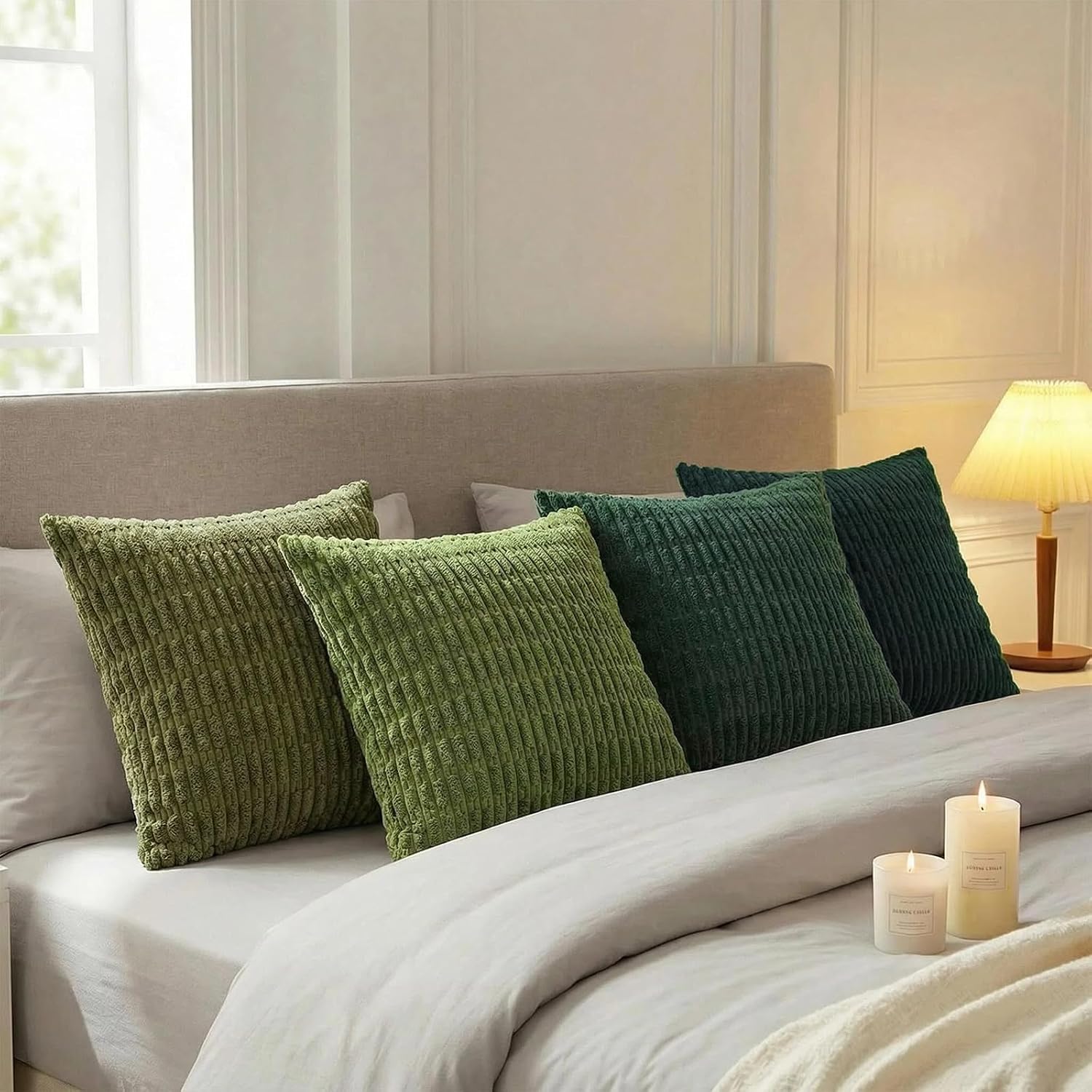 Fancy Homi 4 Packs Decorative Throw Pillow Covers for Living Room Couch Bed, Modern Farmhouse Boho Home Décor Accent Cushion Case, 20" x…