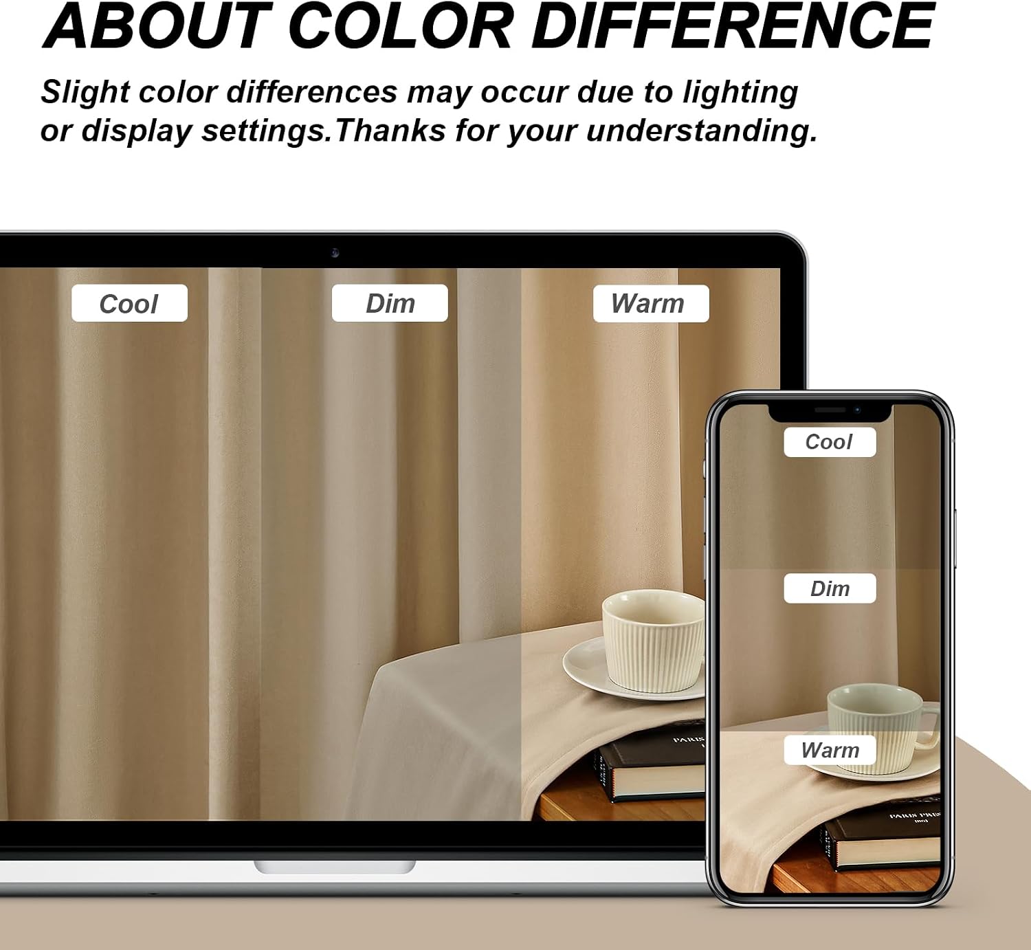 Drapenova 102 Inch Long Camel Custom Velvet Curtains for Living Room Bedroom Beige Elegant Luxury Pinch Pleated Blackout Drapes Floo…