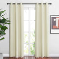 Nicetown Blackout Beige Curtains 84 inch Long for Bedroom - Thermal Insulated Solid Grommet Vertical Drapes Room Darkening Drapes for Livin…