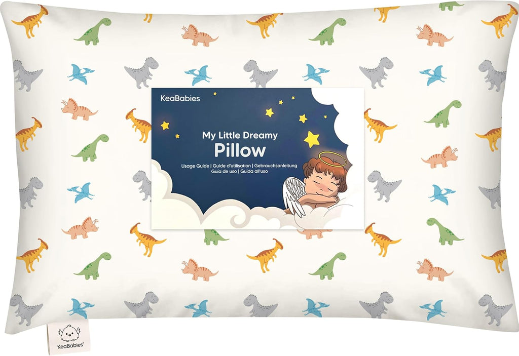 Toddler Pillow with Pillowcase - 13x18 My Little Dreamy Kids Travel Bed Pillows for Sleeping, Organic Cotton Small Pillowcase, Soft &…