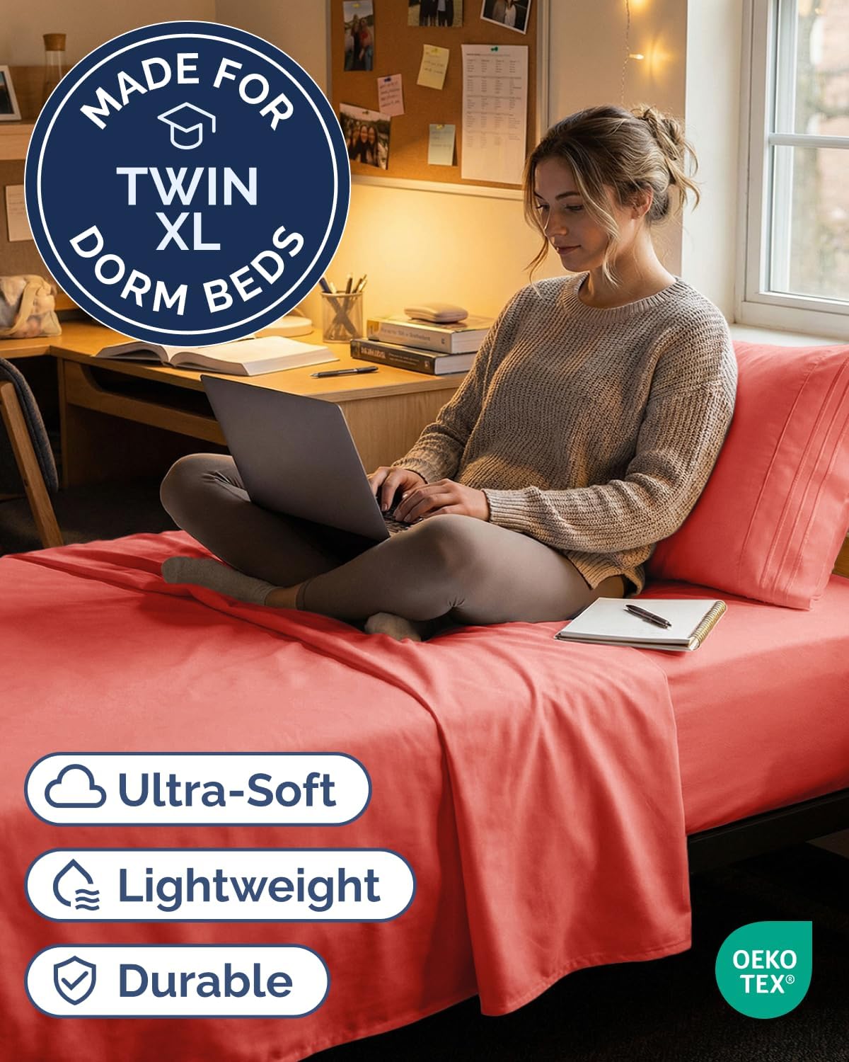 Twin XL Size 3 Piece Sheet Set - Comfy Breathable & Cooling Sheets - Hotel Luxury Bed Sheets for Women & Men - Deep Pockets, Easy-Fit…