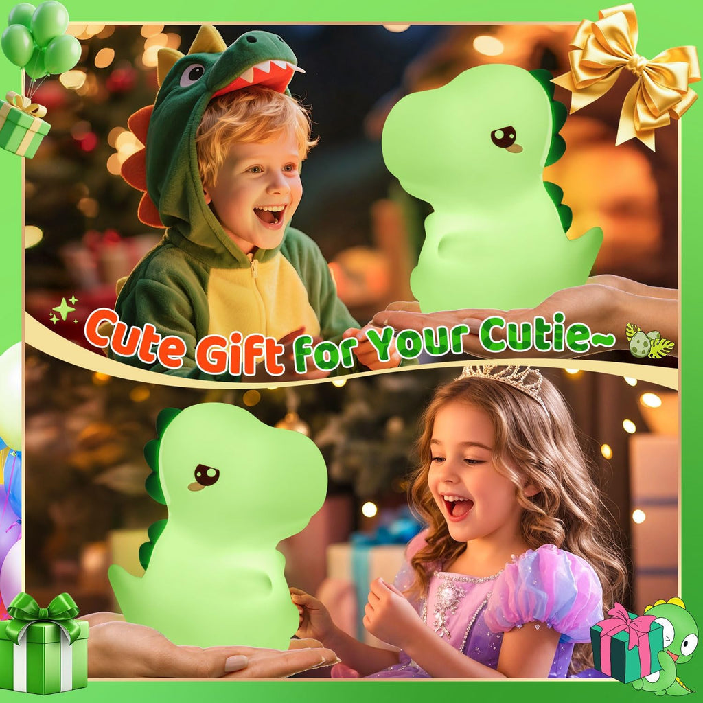 OneFire Dinosaur Toys for Kids 3-5,16 Colors+Silicone+Dimmable+12 Hr Use Night Light for Kids Night Light, Toys for 3-8 Year Old Boy, Toddler…