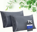 Stnomyhome Eucalyptus Tencel Cooling Pillowcase 2 Pack Queen Dark Gray | Moisture Wicking for Night Sweats | 3X Faster Drying | Oeko-TEX Ce…