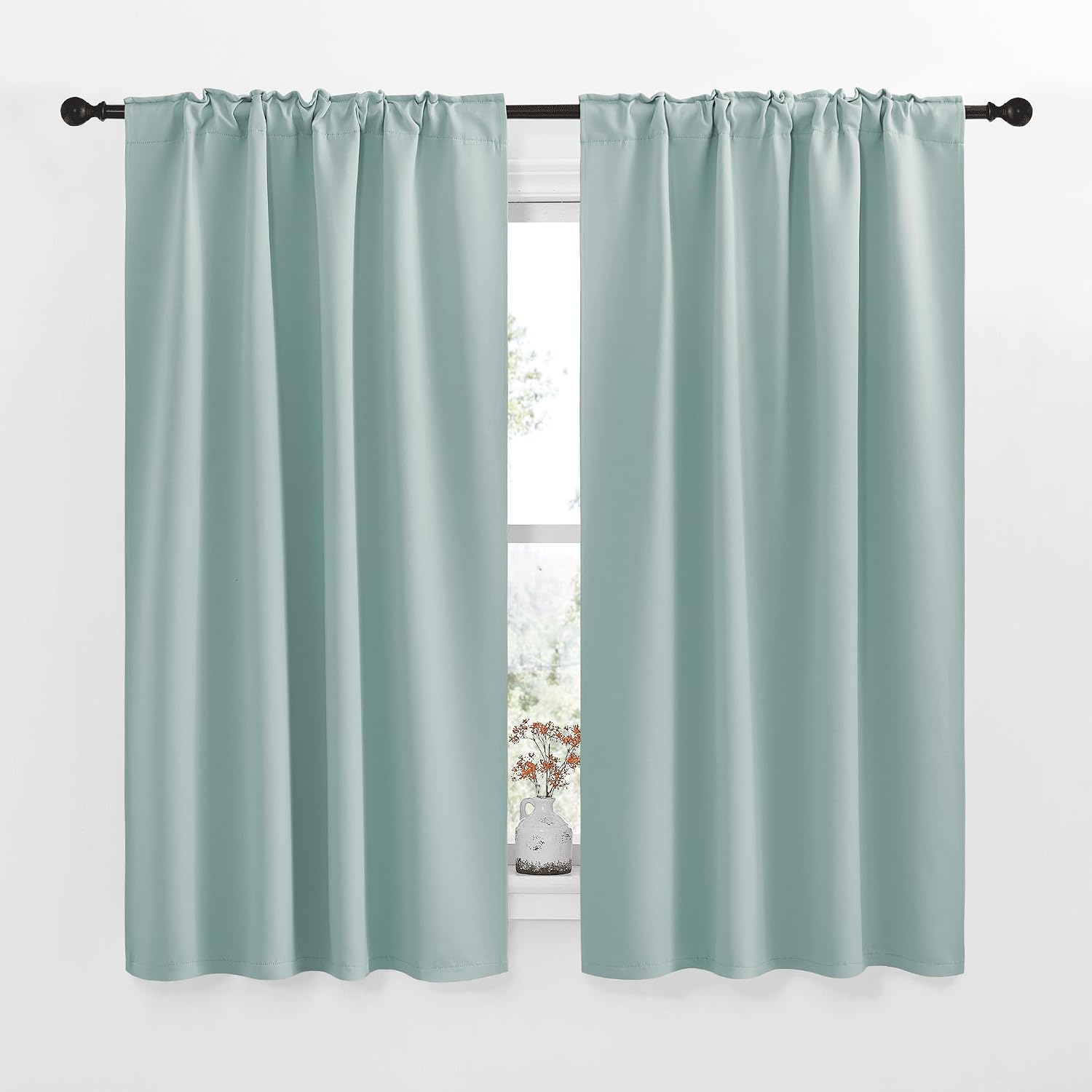 NICETOWN RV Curtains for Camper Windows - (Aqua Blue Color) 42x50 Inch, 2 Panels Set, Thermal Insulated Room Darkening Blackout…