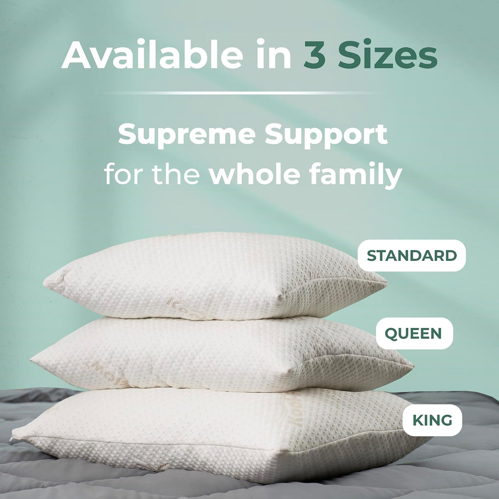 Snuggle-Pedic Adjustable Gel Cooling Pillow - Shredded Memory Foam Pillows for Side, Stomach & Back Sleepers - Keeps Shape - College Dorm…