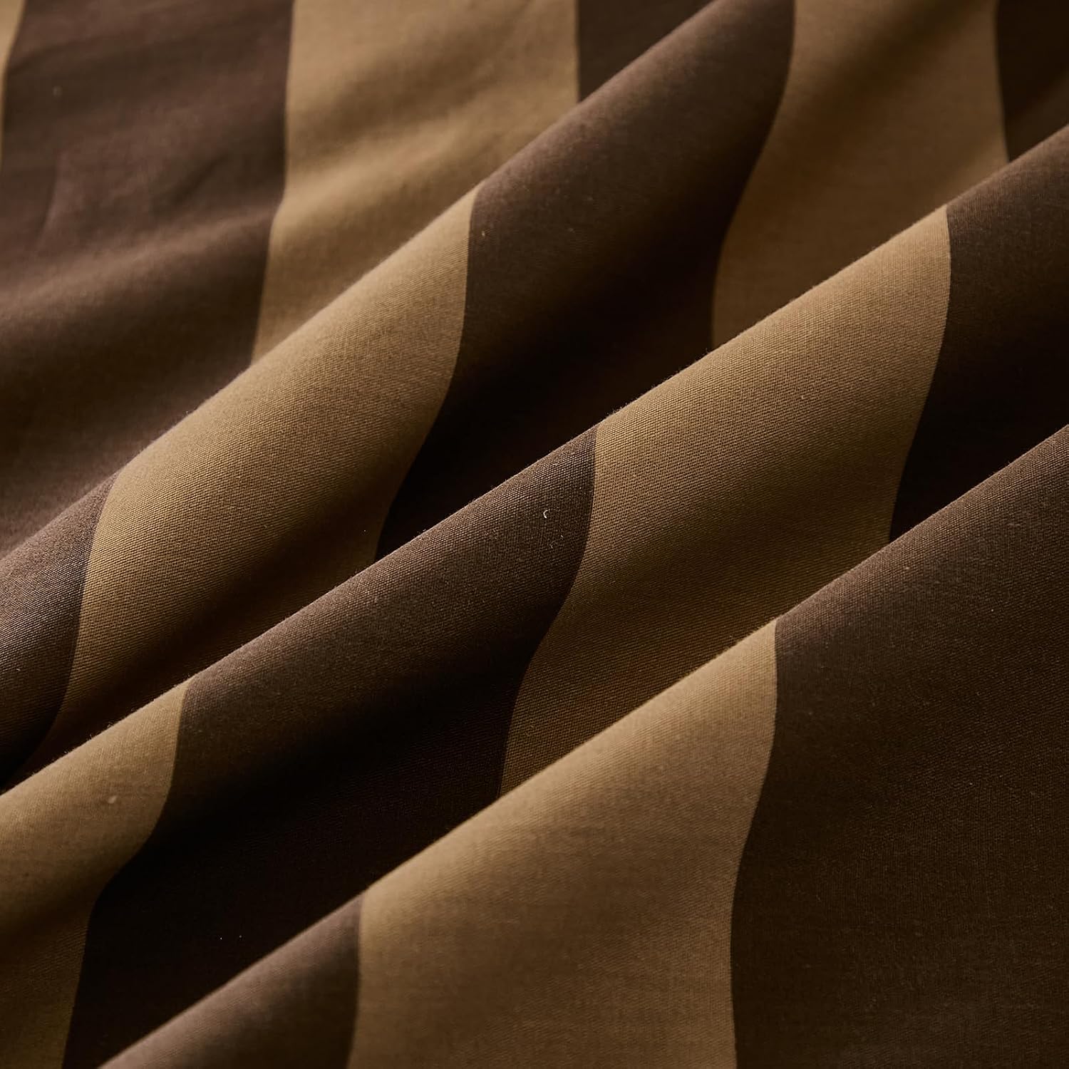 Merryword King Size Pillowcases, 100% Cotton Pillow Cases, Brown and Khaki Striped Pillowcases, Soft Breathable Wide Stripes Pillow Covers,…