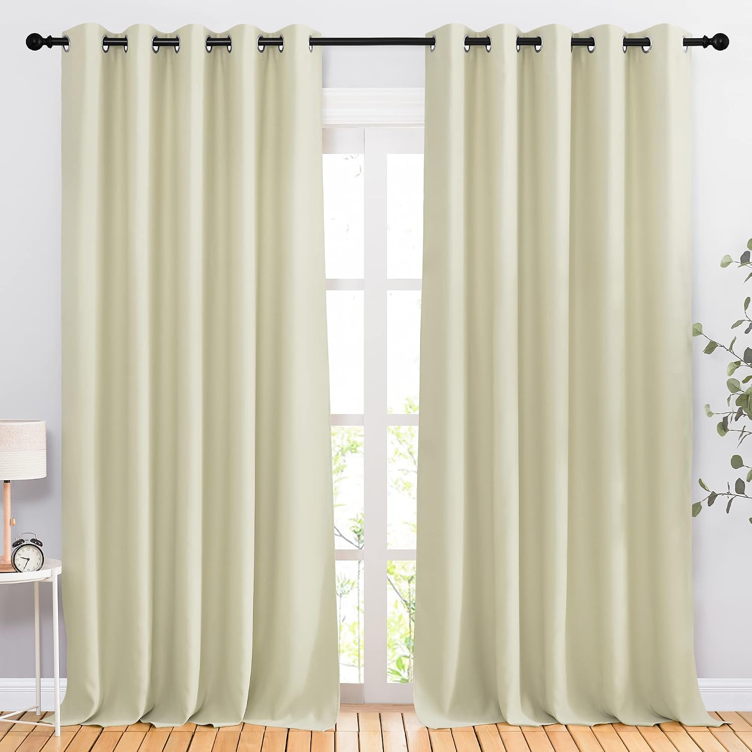 NICETOWN Room Darkening Window Curtains 90 inch Length - Thermal Insulated Grommet Light Blocking Solid Curtain Drapes for Bedroom/Living…