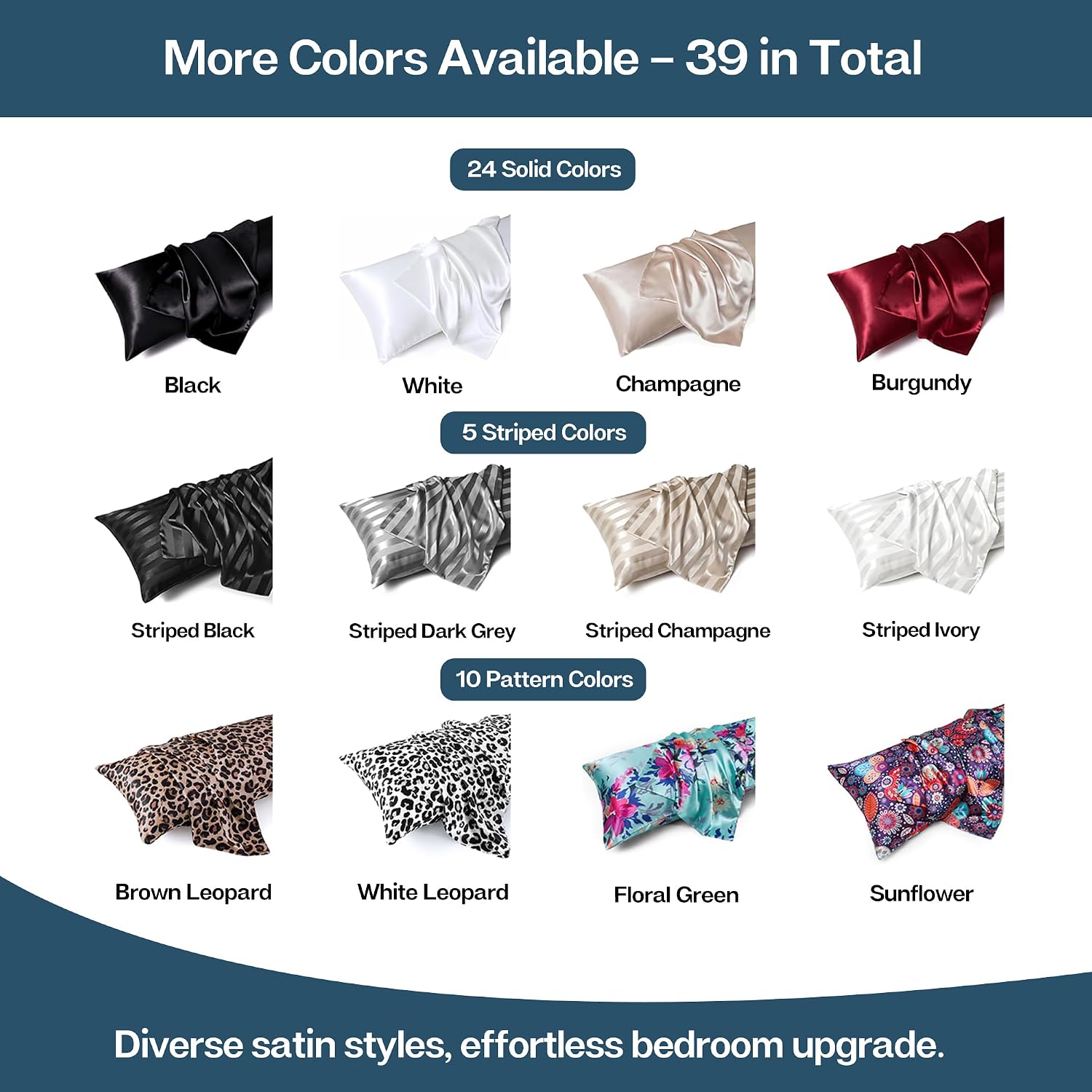 MR&HM Satin Body Pillow Cover, Soft and Breathable Body Pillow Case with Envelope Closure, Cooling and Silky Long Pillowcase for Hair and…
