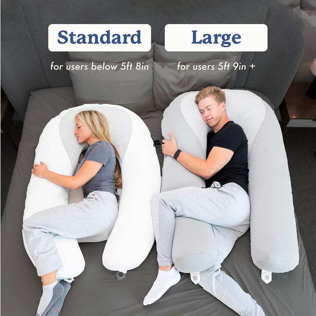 Plufl Hugl Cooling Body Pillow & Breeze Cooling Blanket Set | U-Shaped Memory Foam Pillow for Side Sleepers & Pregnancy | Lightweight…