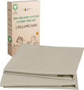 CaliforniaDesignDen California Design Den 100% Organic Cotton Queen/Standard Pillow Case Set of 2 - Soft & Crisp Percale, Fits Standard & Q…