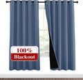 Nicetown Full Shade Curtain Panels 72 inches Long, Pair of Energy Smart & Noise Blocking Out Blackout Drapes for Guest Room Window, Thermal…