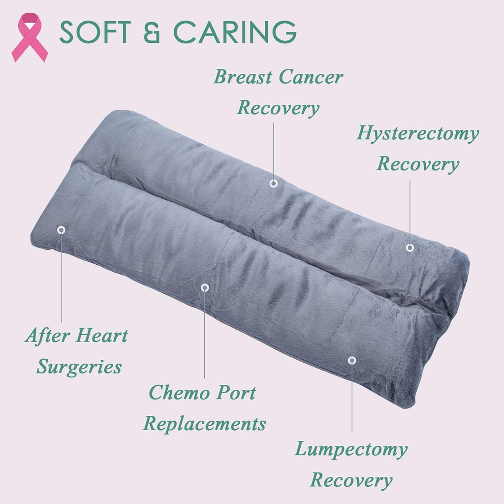 Wumimi-Makelifeeasierthier Mastectomy Pillow Post Surgery Seat Belt Pillow Cushions Pads Protector for Breast Cancer Port Pacemaker Hea…