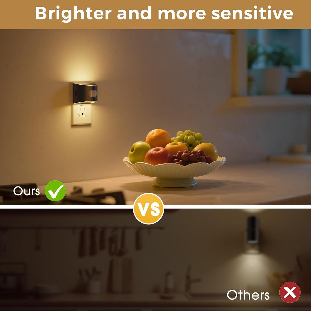 L LOHAS LED Motion Sensor Night Light, Night Lights Plug into Wall with with Motion Sensor & Dusk to Dawn Sensor, Motion Activated LED…