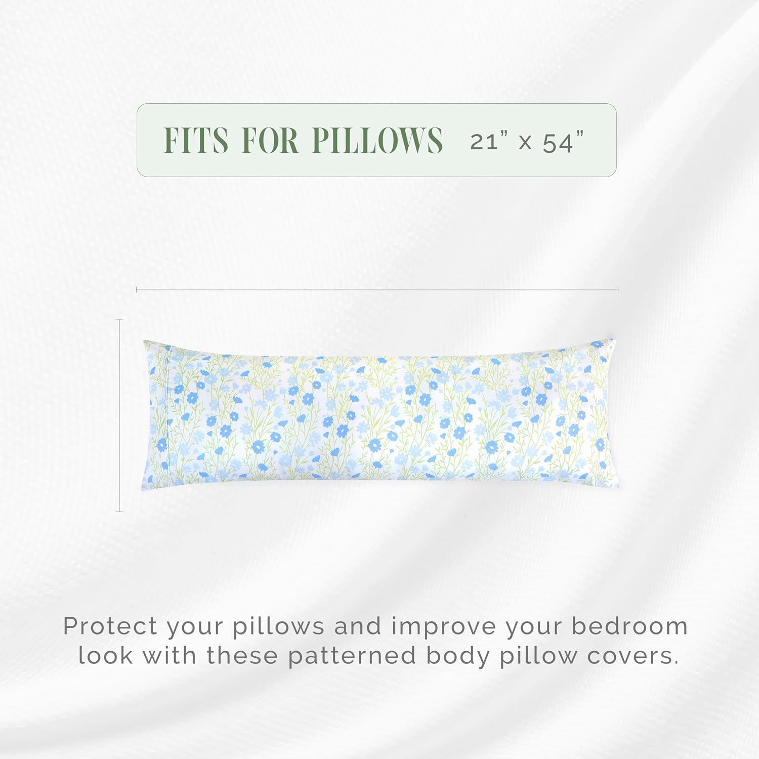 Elegantcomfort Elegant Comfort Ultra Soft 1-Piece Set Floral Print Pillowcases - 1500 Hotel Quality Microfiber, Soft and Smooth Hidden Zipp…