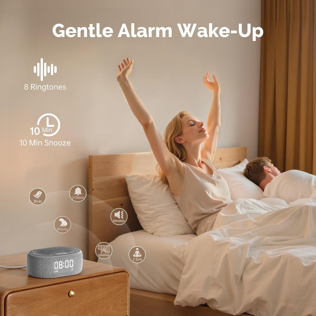 1Mii White Noise Machine with Alarm Clock, Sound Machine for Sleep for Adult Baby, Smart App Controlled,30 Soothing Sounds, Sleeping…